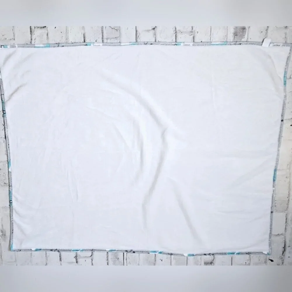Retro Camper Trailer Fleece Throw Blanket Turquoise RV Cottage Cozy